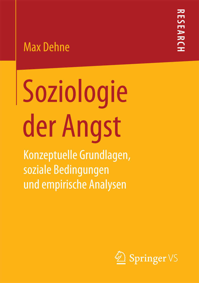 Buchcover: Max Dehne, Soziologie der Angst (Springer VS)